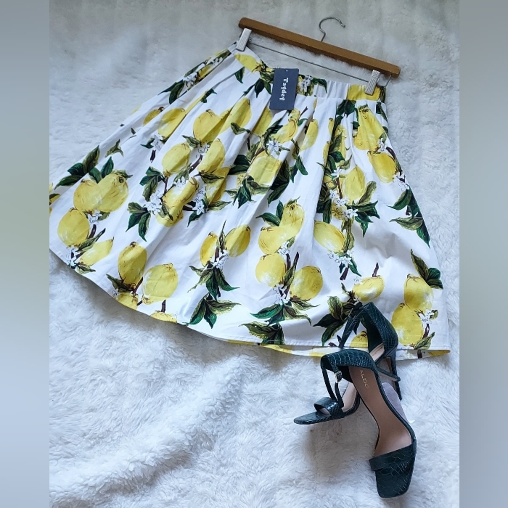 Taydey sz M cotton lemon skirt